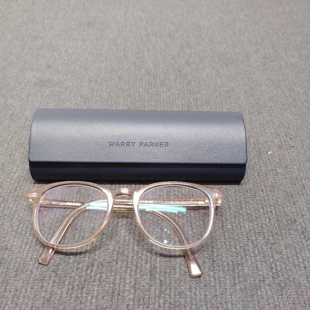 Warby Parker Durand W-668 Clear Brown Glasses Square Frames Only 50 20 145